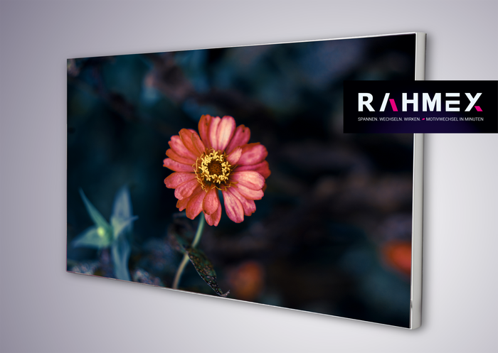 RAHMEX Textilspannrahmen 200 x 85 cm zur Wandmontage Indoor – inkl. Druck | Motivwechsel in Minuten