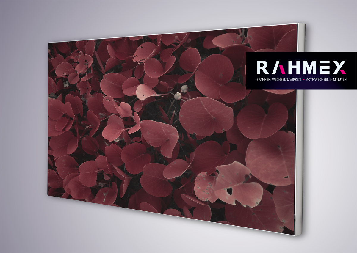 RAHMEX Textilspannrahmen 140 x 100 cm zur Wandmontage Indoor – inkl. Druck | Motivwechsel in Minuten