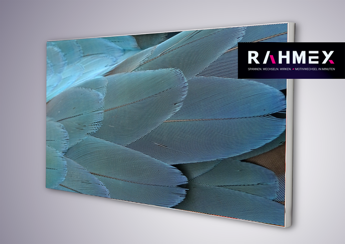 RAHMEX Textilspannrahmen 200 x 100 cm zur Wandmontage Indoor – inkl. Druck | Motivwechsel in Minuten