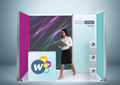 Messestand System München 316 x 304 cm | werkzeugfrei, hinterbeleuchtet | perfekt für Messeauftritt