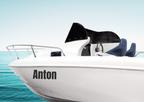 Bootsbeschriftung 10 cm hoch| für Festboote: Segelboot, Katamaran, Jacht, Sportboot | personalisierte Aufkleber + Gratis Symbole | ein Produkt - beide Seiten des Bootes  (2 Schriftzüge) - Bild 8