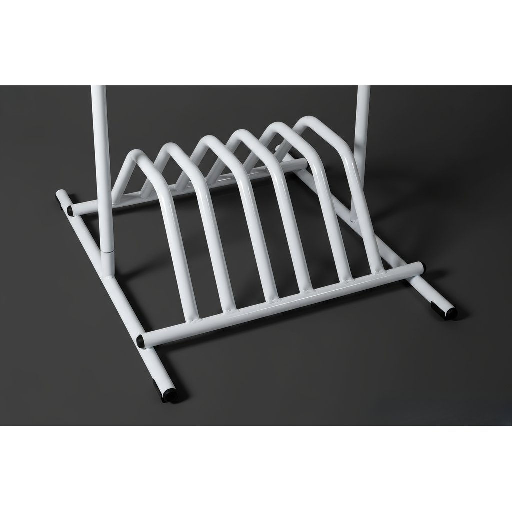 Kundenstopper mit Fahrradabstellplatz und Logo-Schild – in Silber oder Weiß, inkl. Druck - Bild 3