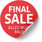 Final Sale , alles muss raus | Sale Fensteraufkleber | Ø 20-90 cm - rot, rosa, orange, blau, grün - Bild 2