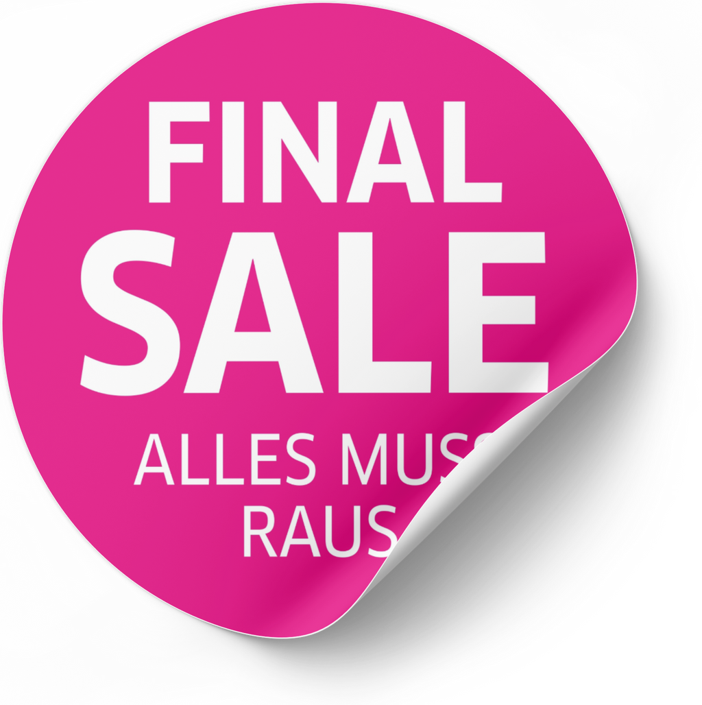 Final Sale , alles muss raus | Sale Fensteraufkleber | Ø 20-90 cm - rot, rosa, orange, blau, grün - Bild 4