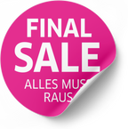 Final Sale , alles muss raus | Sale Fensteraufkleber | Ø 20-90 cm - rot, rosa, orange, blau, grün - Bild 4