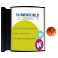 Doppelseitiges Aushängeschild/Fahnenschild | Aluminiumprofil |  mit/ohne Druck