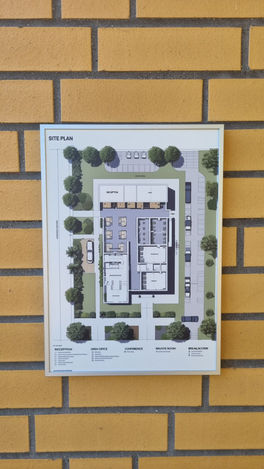 Wand-Firmenschild mit Alu-Rahmen | silber eloxiert,  RAL-Farbton - Bild 11