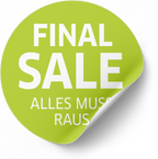 Final Sale , alles muss raus | Sale Fensteraufkleber | Ø 20-90 cm - rot, rosa, orange, blau, grün - Bild 8
