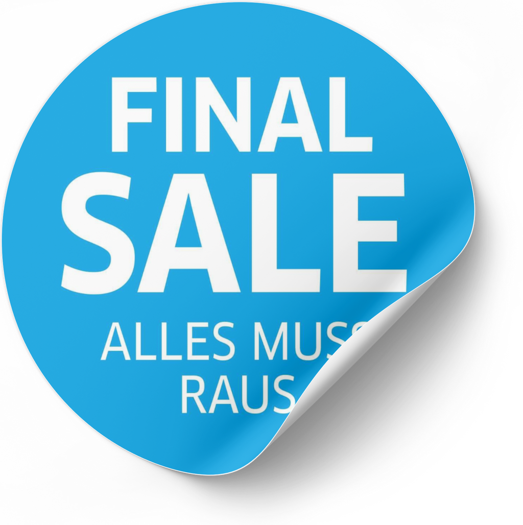 Final Sale , alles muss raus | Sale Fensteraufkleber | Ø 20-90 cm - rot, rosa, orange, blau, grün - Bild 9