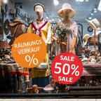 Sale-Aufkleber  – Individuelle Rabatt- & Prozent Fensteraufkleber | Ø 20-90 cm,  rot, rosa, orange, blau, grün - Bild 10