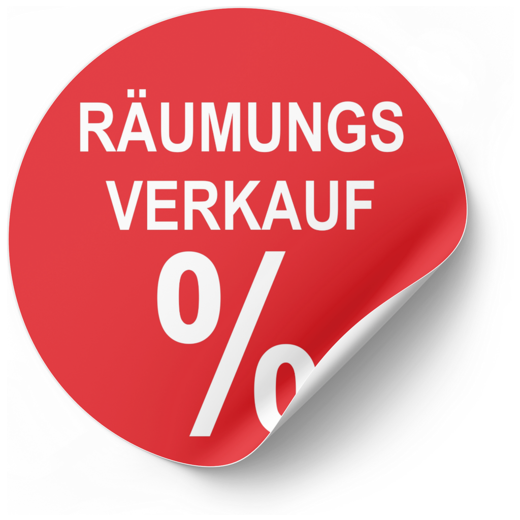 Räumungsverkauf SALE Aufkleber | Aufkleber fürs Schaufenster | Ø 20-90 cm - rot, rosa, orange, blau, grün - Bild 3