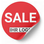 Sale Aufkleber mit Ihrem Logo | kostenlose Personalisierung |  Ø 20-90 cm -  rot, rosa, orange, blau, grün - Bild 3
