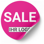 Sale Aufkleber mit Ihrem Logo | kostenlose Personalisierung |  Ø 20-90 cm -  rot, rosa, orange, blau, grün - Bild 4