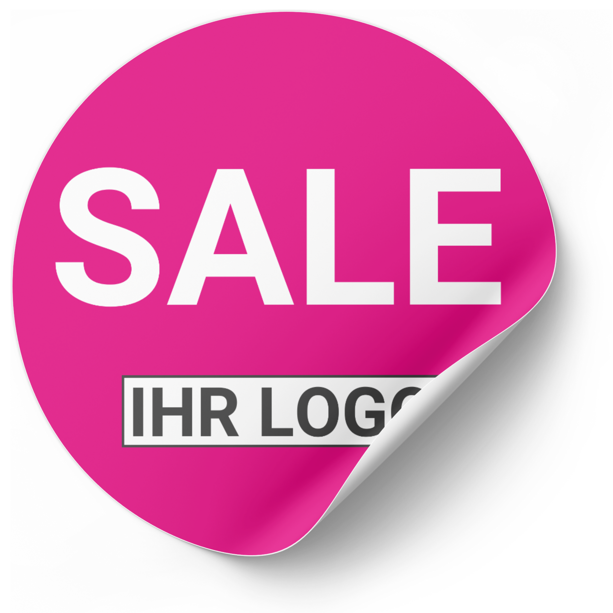 Sale Aufkleber mit Ihrem Logo | kostenlose Personalisierung |  Ø 20-90 cm -  rot, rosa, orange, blau, grün - Bild 4