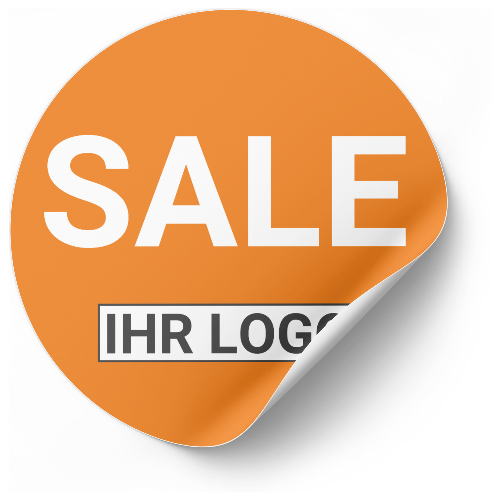 Sale Aufkleber mit Ihrem Logo | kostenlose Personalisierung |  Ø 20-90 cm -  rot, rosa, orange, blau, grün - Bild 7