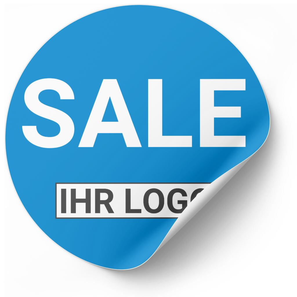 Sale Aufkleber mit Ihrem Logo | kostenlose Personalisierung |  Ø 20-90 cm -  rot, rosa, orange, blau, grün - Bild 6