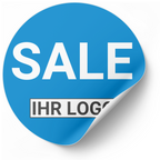 Sale Aufkleber mit Ihrem Logo | kostenlose Personalisierung |  Ø 20-90 cm -  rot, rosa, orange, blau, grün - Bild 6