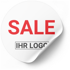 Sale Aufkleber mit Ihrem Logo | kostenlose Personalisierung |  Ø 20-90 cm -  rot, rosa, orange, blau, grün - Bild 2