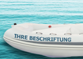 Bootskennzeichen 15 cm hoch| für Schlauchboot und Angelboot| personalisierte Bootsbeschriftung + Gratis Symbole | ein Produkt - beide Seiten des Bootes  (2 Schriftzüge)