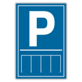 Parkplatzschild mit Kennzeichnung von Stellflächen Alu-Verbund oder PVC 30x20 cm, 40x30 cm