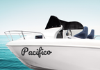 Bootsbeschriftung 8 cm hoch| für Festboote: Segelboot, Katamaran, Jacht, Sportboot | personalisierte Aufkleber + Gratis Symbole | ein Produkt - beide Seiten des Bootes  (2 Schriftzüge) - Bild 2