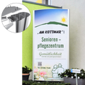 Pylon 1500 x 3000 mm gewölbt für Außenwerbung mit LED-Beleuchtung