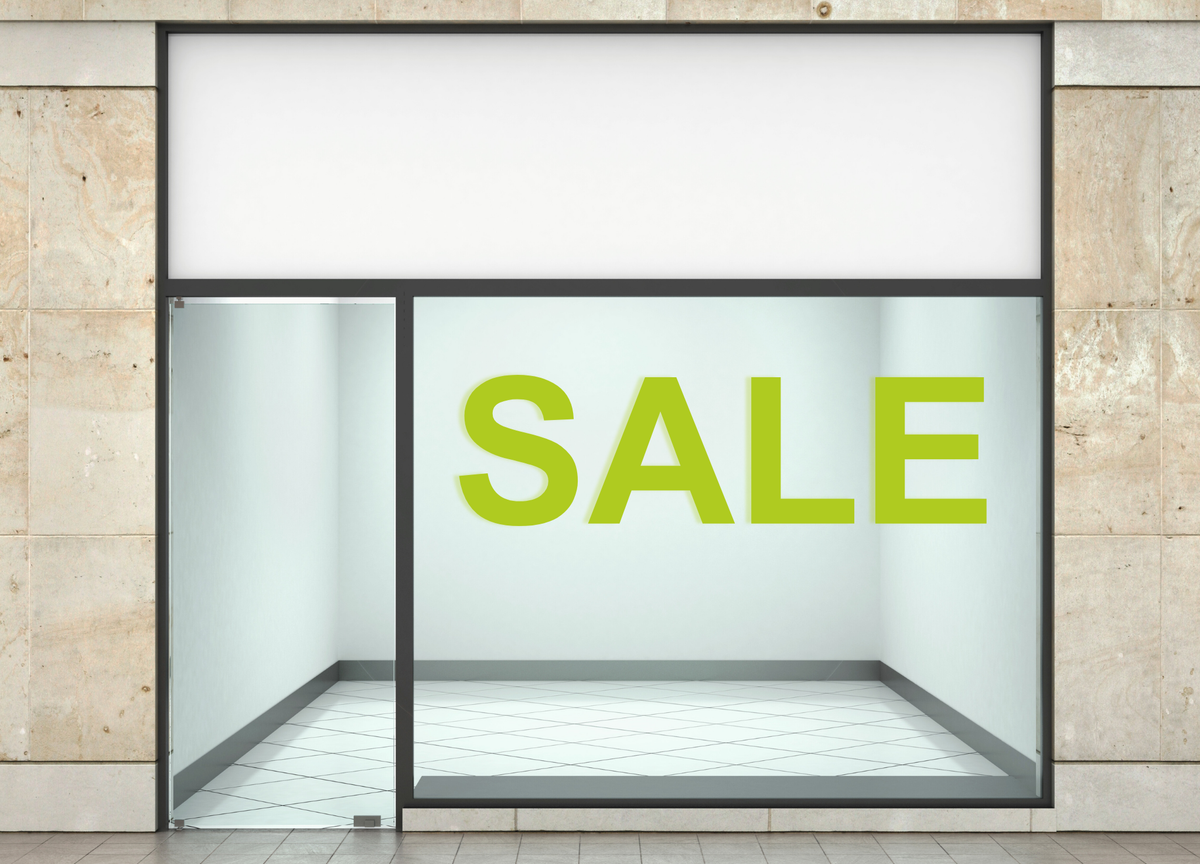 Aufkleber "SALE"- Klebebuchstaben fürs Schaufenster | 100cm x 30cm,  Farbe grün - Bild 2