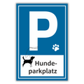 Parkplatzschild Hundeparkplatz  Alu-Verbund oder PVC 30x20 cm, 40x30 cm