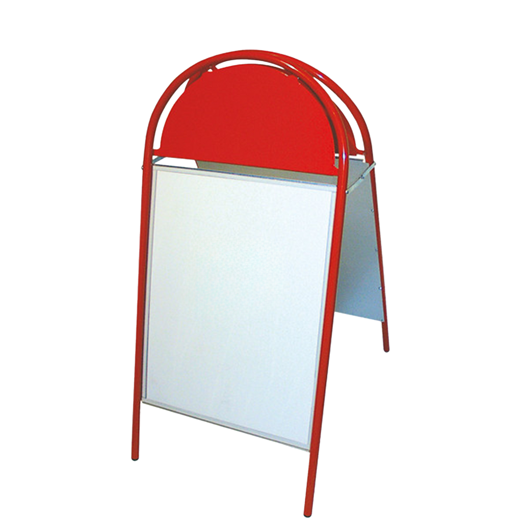 Indoor/Outdoor Kundenstopper mit Logotop | A1,70x100cm | weiß, schwarz, silber, rot - Bild 5