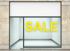 Aufkleber "SALE"- Klebebuchstaben fürs Schaufenster | 100cm x 30cm,  Farbe gelb - Bild 2