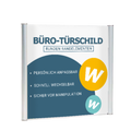 Türschild leicht gewölbt mit runden Randelementen in silber