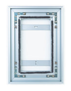Wand-Firmenschild mit Alu-Rahmen und 2 Feldern  | silber eloxiert,  RAL-Farbton - Bild 2