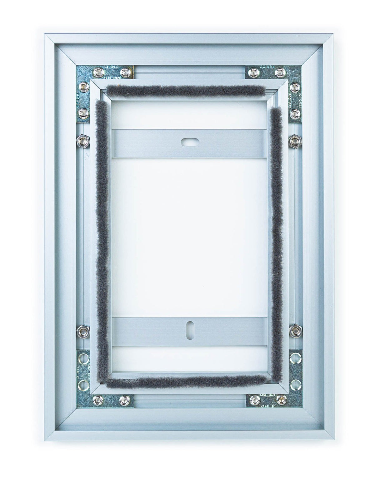 Wand-Firmenschild mit Alu-Rahmen und 2 Feldern  | silber eloxiert,  RAL-Farbton - Bild 2