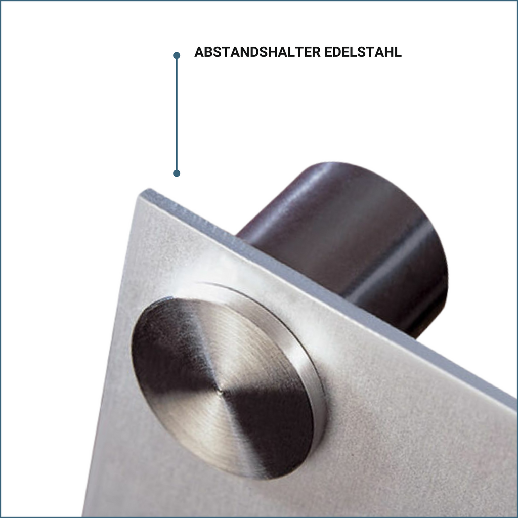 Firmenschild Alu oder Acrylglas  |  inkl.  Bohrungen & Abstandhalter, Datencheck & Druck - Bild 6
