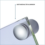 Firmenschild Alu oder Acrylglas  |  inkl.  Bohrungen & Abstandhalter, Datencheck & Druck - Bild 7