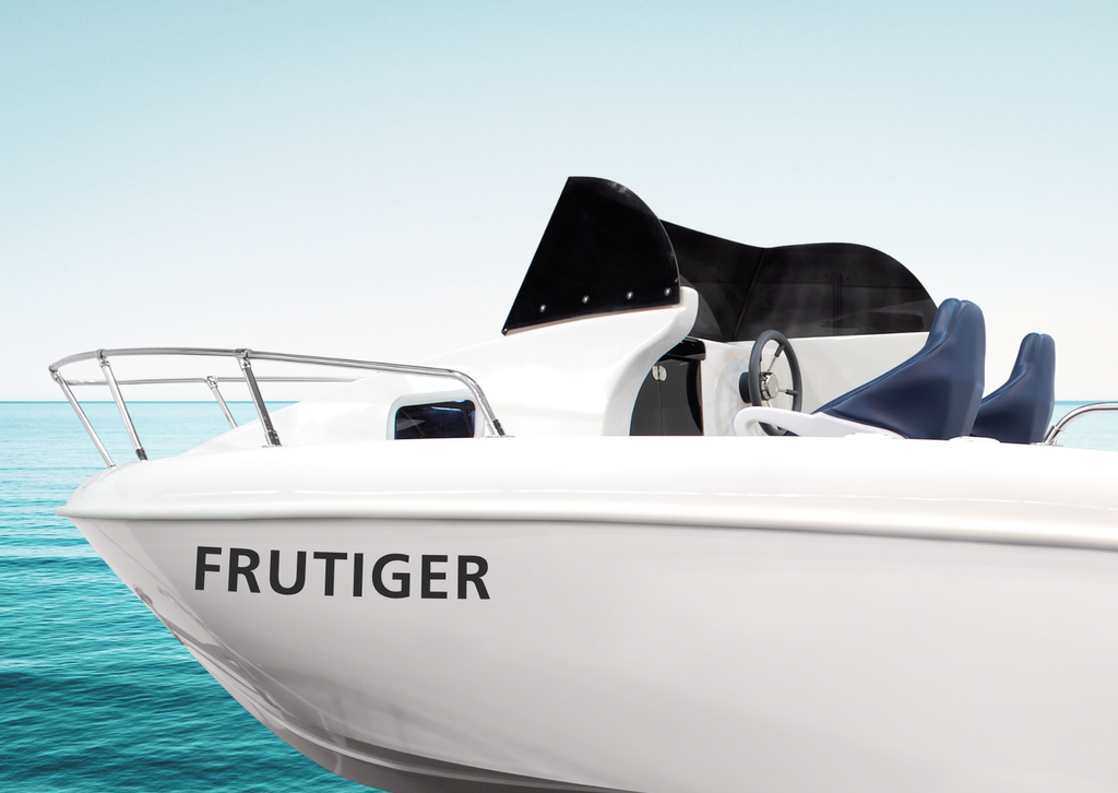 Bootsbeschriftung 10 cm hoch| für Festboote: Segelboot, Katamaran, Jacht, Sportboot | personalisierte Aufkleber + Gratis Symbole | ein Produkt - beide Seiten des Bootes  (2 Schriftzüge) - Bild 4