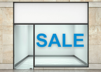 Aufkleber "SALE"- Klebebuchstaben fürs Schaufenster | 100cm x 30cm, Farbe blau - Bild 2