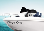 Bootsbeschriftung 10 cm hoch| für Festboote: Segelboot, Katamaran, Jacht, Sportboot | personalisierte Aufkleber + Gratis Symbole | ein Produkt - beide Seiten des Bootes  (2 Schriftzüge) - Bild 7