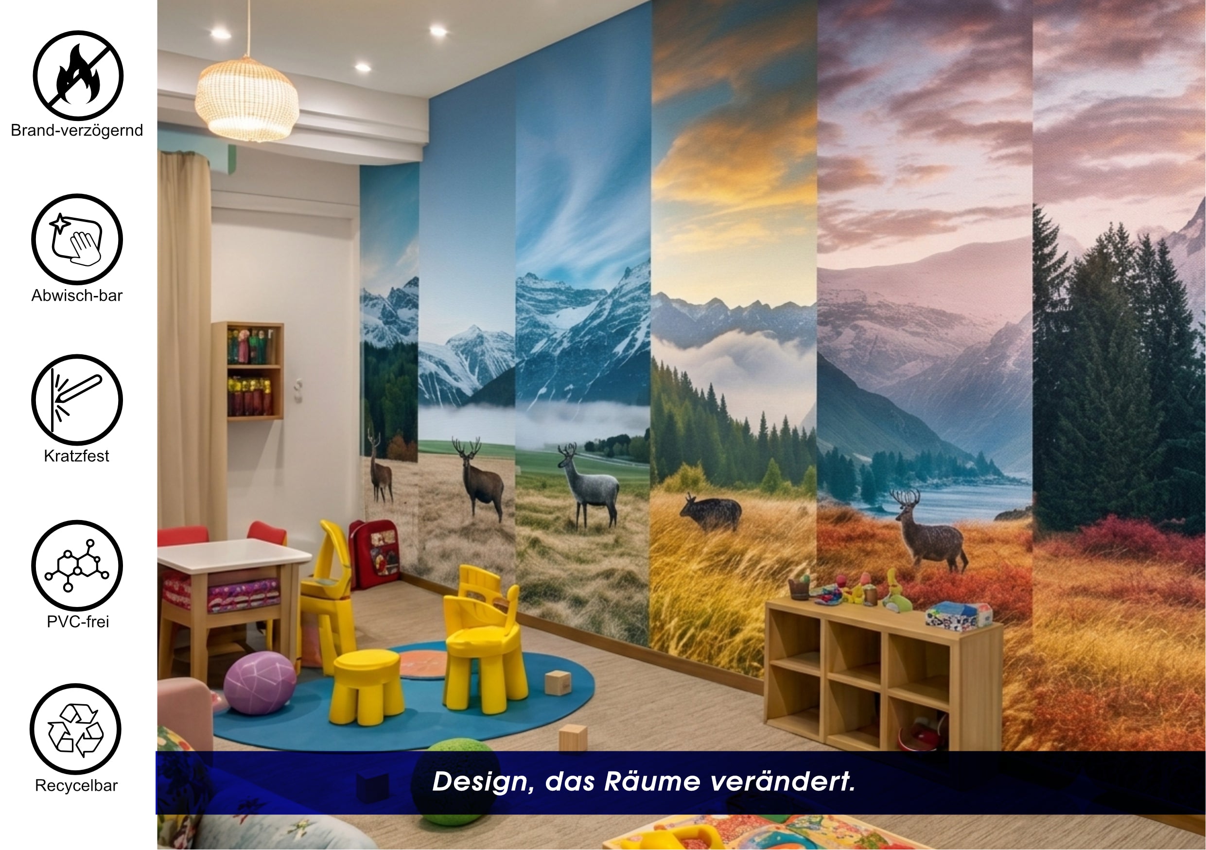Velours-Tapete nach Maß für Innenräume – inkl. Druck | Exklusive Samtoptik & individuelle Motive - Bild 8
