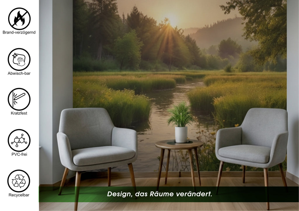 WalltexPro® Tapete nach Maß für Innenräume – inkl. Druck | Nahtlose Textiltapete & PVC-frei - Bild 3