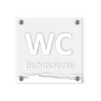 Behinderten Schild für WC | Design C |  15 x 15 cm  Glas | Weiß, Schwarz, Anthrazit | mit / ohne Abstandshaltern - Bild 3
