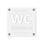 Behinderten Schild für WC | Design D |  15 x 15 cm  Glas | Weiß, Schwarz, Anthrazit | mit / ohne Abstandshaltern - Bild 3