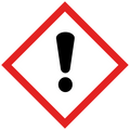 Gefahrstoffsymbol GHS 07 „Achtung“ – Kohlenwasserstoffe, Limonen | CLP ADR Gefahrgut Kennzeichnung
