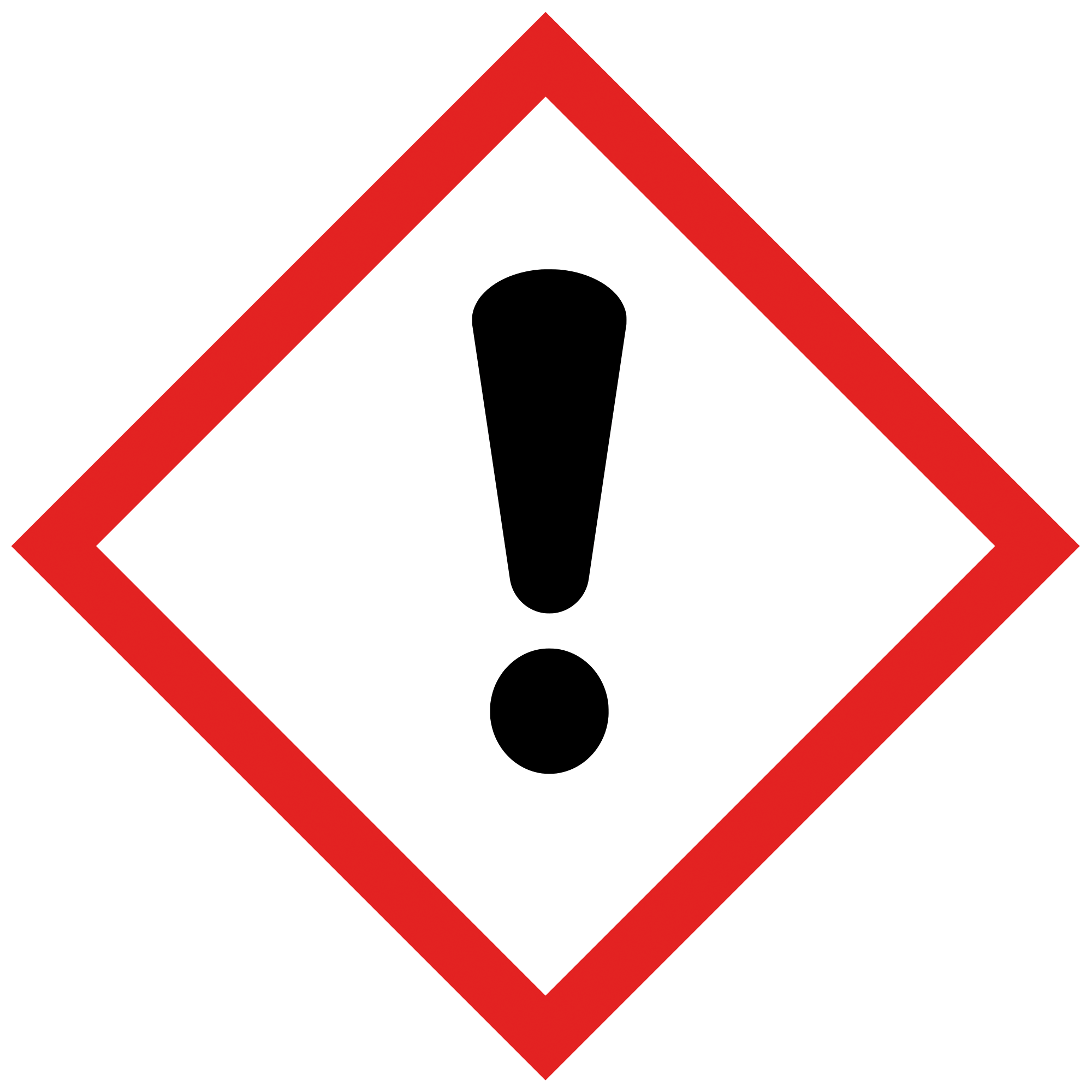 Gefahrstoffsymbol GHS 07 „Achtung“ – Kohlenwasserstoffe, Limonen | CLP ADR Gefahrgut Kennzeichnung