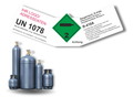 Kältemittel Gemisch R-410A UN 1078 | Gefahrgut Kennzeichnung Aufkleber | ADR & DIN EN ISO | Personalisierung