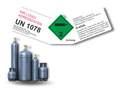 Kältemittel Gemisch R-452A UN 1078 | Gefahrgut Kennzeichnung Aufkleber | ADR & DIN EN ISO | Personalisierung