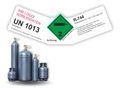 Kohlendioxid Gemisch R-744 UN 1013 | Gefahrgut Kennzeichnung Aufkleber | ADR & DIN EN ISO | Personalisierung