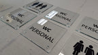 WC Schild Damen Design G | 15 cm x 15 cm Glas | Weiß, Schwarz, Anthrazit | mit / ohne Abstandshaltern - Bild 8