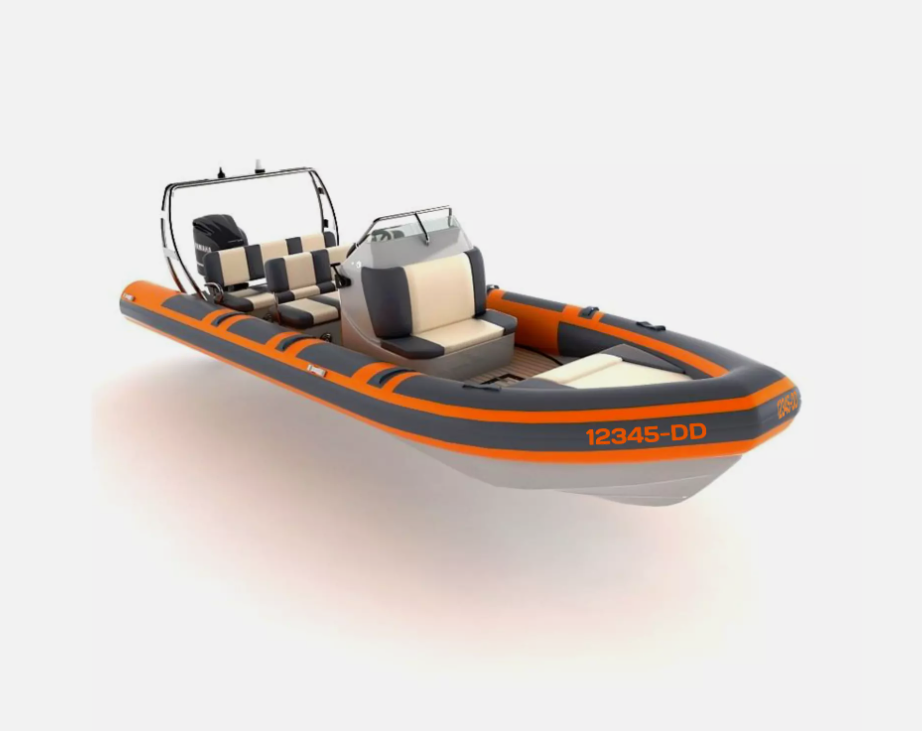 Bootskennzeichen 15 cm hoch| für Schlauchboot und Angelboot| personalisierte Bootsbeschriftung + Gratis Symbole | ein Produkt - beide Seiten des Bootes  (2 Schriftzüge) - Bild 13