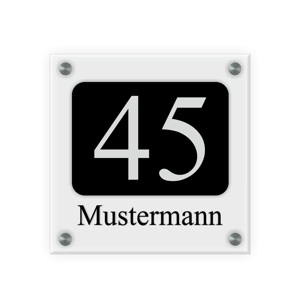 Türschild aus Acrylglas Design 7  inkl. Aluminium-Abstandshalter